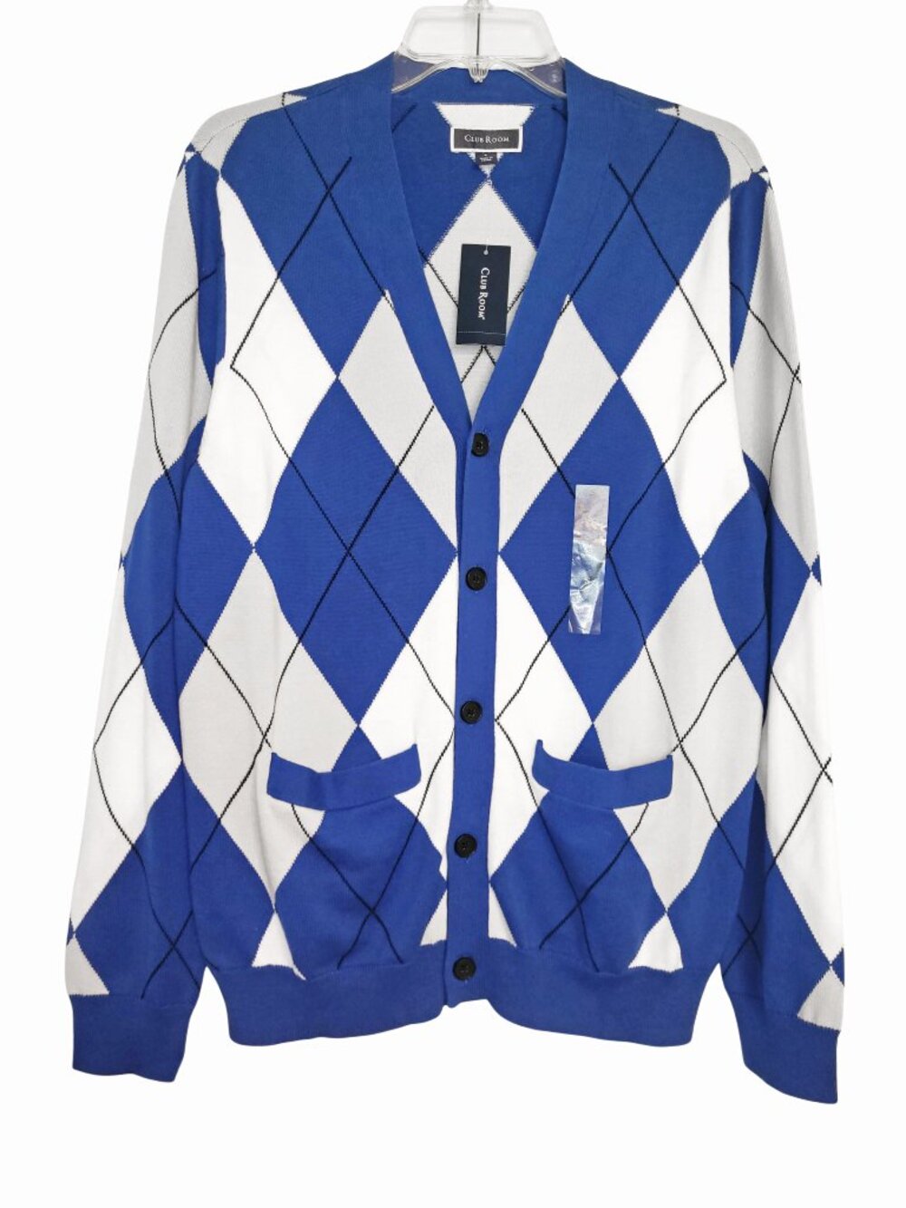 Club Room Argyle Collegiate Cotton Cardigan